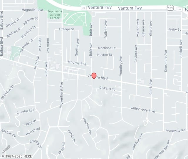 Location Map: 16861 Ventura Blvd, Suite 310 Encino, California 91436